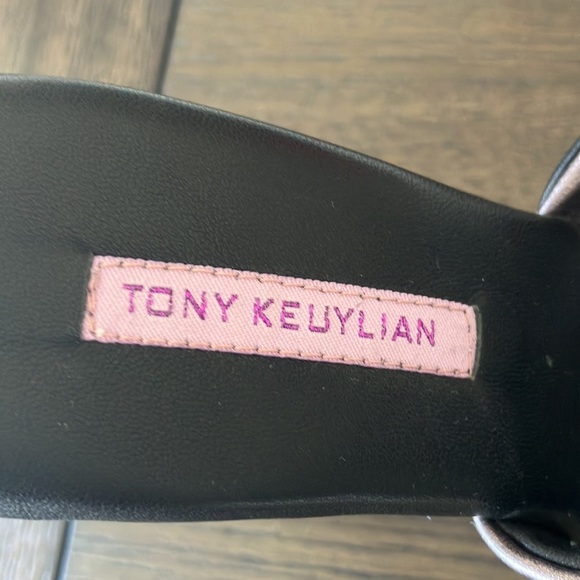 Tony Keuylian Retro hot LA Glam Heels Retro Trendy Bling Platform Sz 6 narrow - Picture 3 of 17